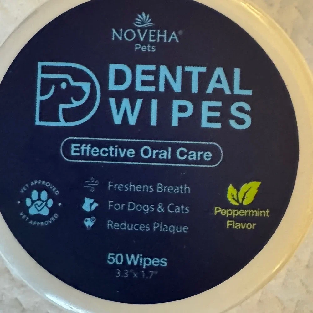 NEW SEALED NOVEHA Pets Dental Wipes 50 Wipes Exp. 5/8/27